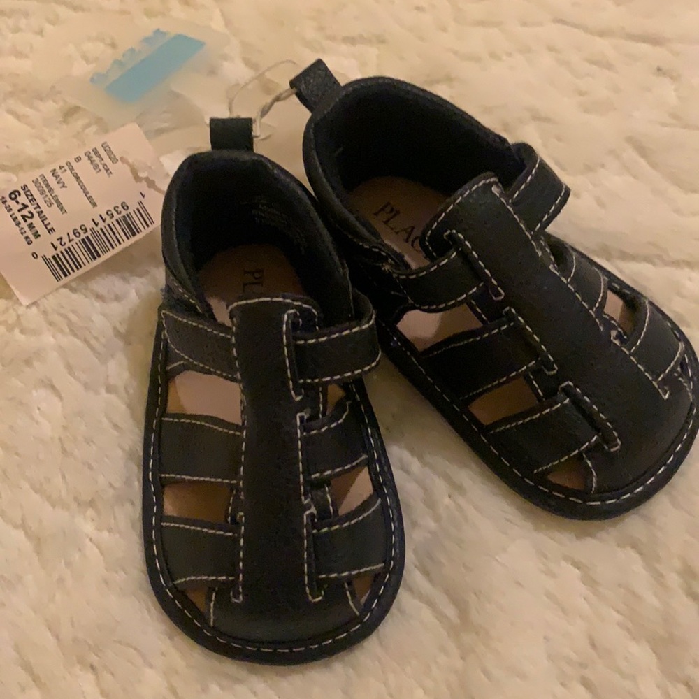 Navy blue baby boy sandals